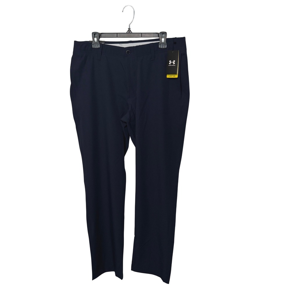 Under Armour Golf Pants Mens 36x32 Navy Blue Straight Fit Performance Chino UA